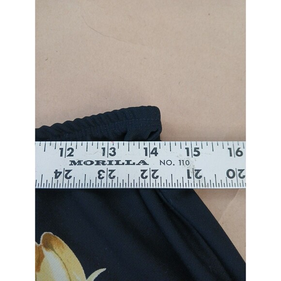 Vintage 90s Clio Knee Length Skirt Large Dark Floral Whimsical Whimsigoth - Picture 2 of 6